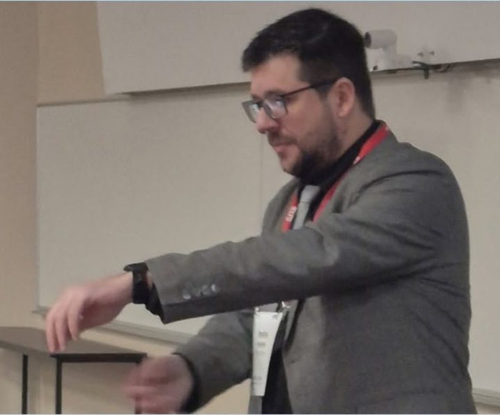 Dr Dmitry Zavialov presenting at CLESOL 2026 in Kirikiriroa Hamilton