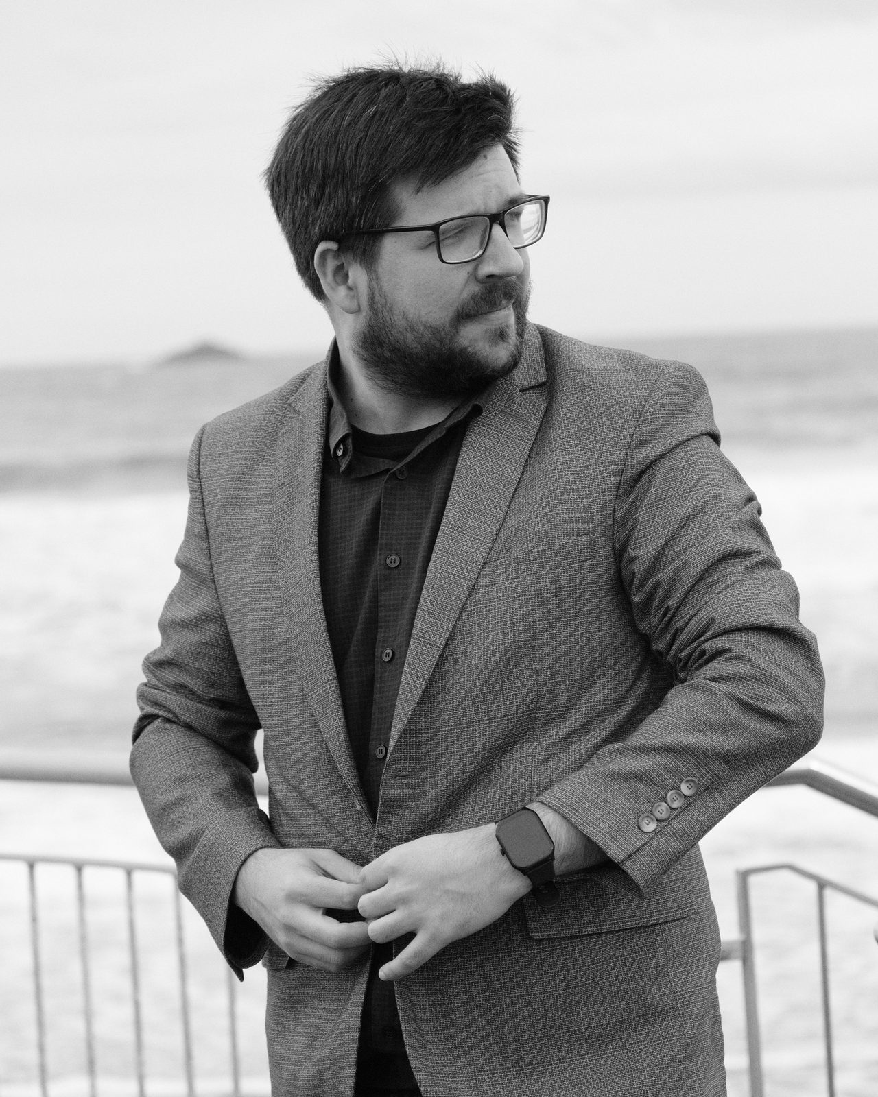 Dr Dmitry Zavialov, photographed on the coast